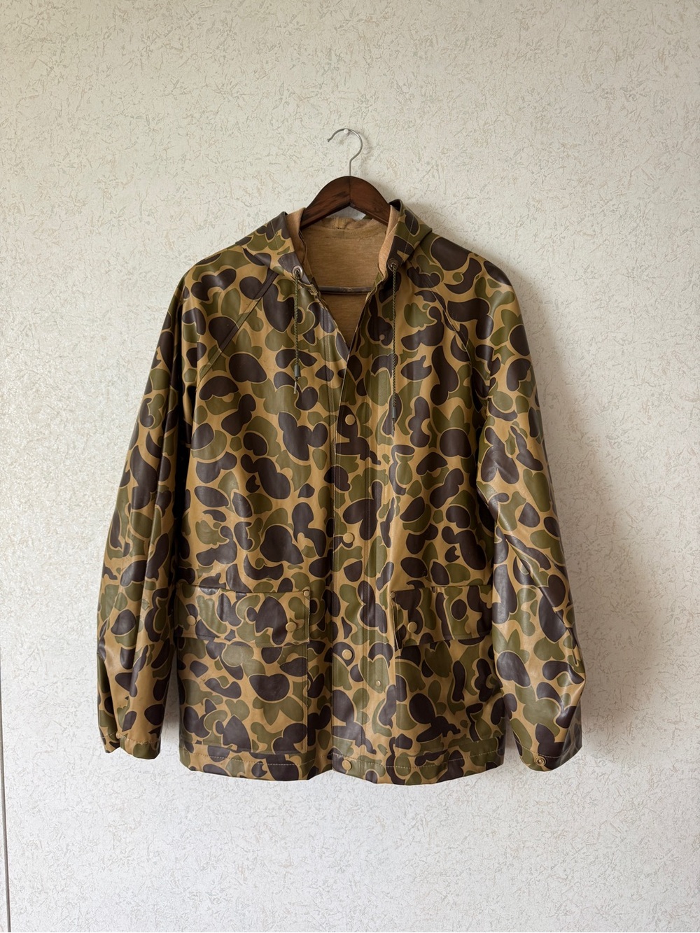 Vintage Stearns Duck Camo Rain Coat